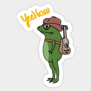 Froggy Guitar Player Sticker